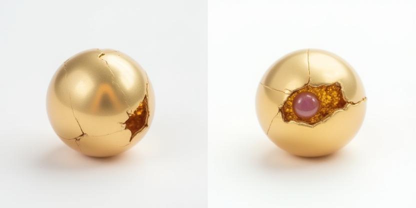 Before and after jewelry restoration comparison